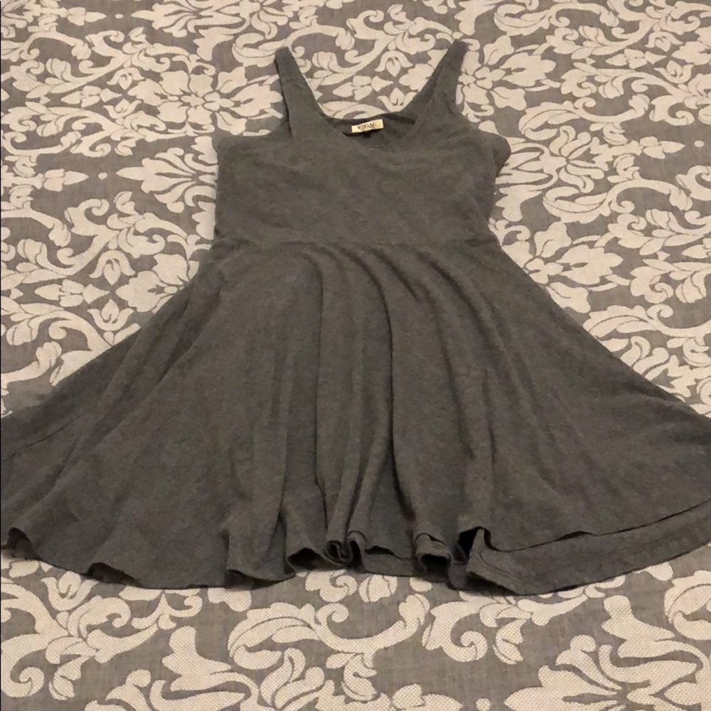 WHO.A.U Heather Grey Fit and Flare Dress